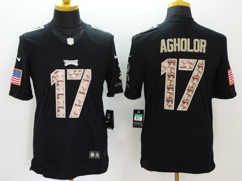 Men's Philadelphia Eagles Nelson Agholor #17 Black Jersey